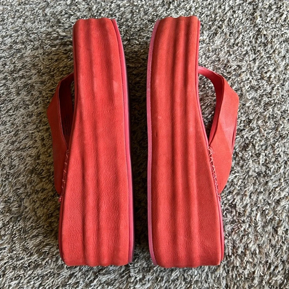 Free People‎ Women’s Size 38 (7) Haven Thong Platform Sandal Flame - Picture 4 of 8